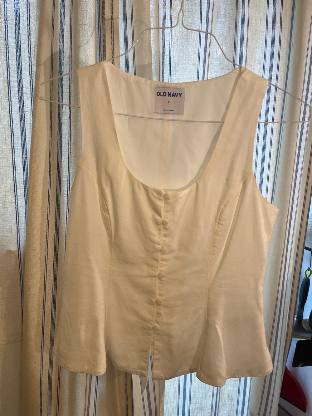 Old Navy Cream Scoop-Neck Button Front Camisole
